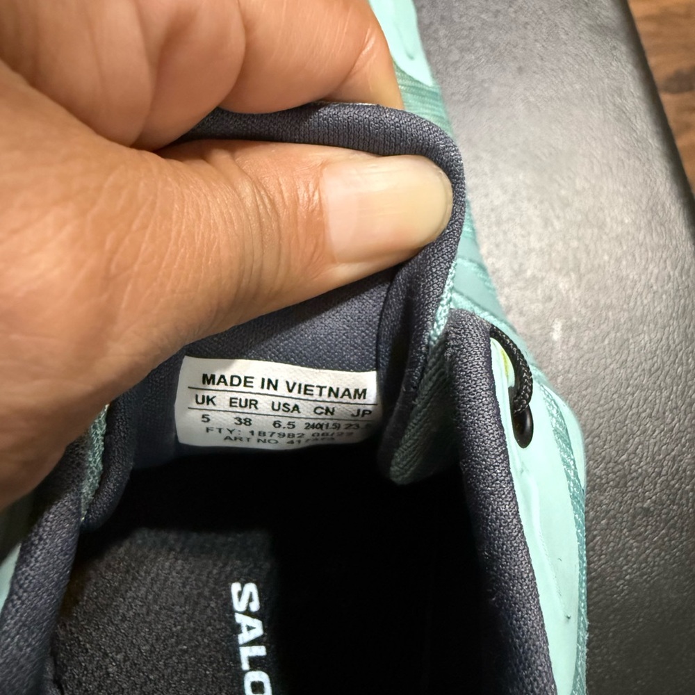 Salomon Women's Speedcross 4 Trail Shoes - Aqua and Black - Picture 11 of 13